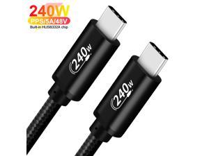 240W PD31 Rapid Charge USB C to USB C Cable 33ft1M Nylon Braided Type C Data Cable 48V 5A 240W Tipo C Cord Charging Cable for Samsung S21 S20 Note 10 iPad Pro MacBook Pro Google Pixel and more