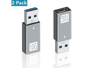 [10Gbps, 2Pack] USB to USB C Adapter, USB C Female to USB 3.0 Male Adapter, 10GB USB A to USB Type-C 3.1 Gen 2 Adapter Support PD Fast Charging and Data Transfer for Phone, Laptop, Computer