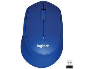 Logitech M330 Silent Plus Wireless Mouse – Enjoy Same Click Feel with 90% Less Click Noise, 2 Year Battery Life, Ergonomic Right-Hand Shape for Computers and Laptops, USB Unifying Receiver, Blue
