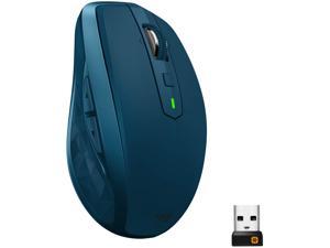Logitech MX Anywhere 2S Wireless Mouse  Use On Any Surface HyperFast Scrolling Rechargeable Control up to 3 Apple Mac and Windows Computers and laptops Bluetooth or USB Midnight Teal