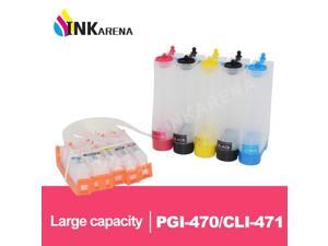 INKARENA Continuous Ink Supply System PGI 470 CLI 471 Ciss for Canon PGI-470 CLI-471 PIXMA MG7740 MG6840 MG5740 TS6040 TS5040