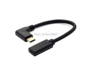 90 Degree Right Angle USB 3.1 Type C Male To Female Extension Data USB-C Cable 90 Degree Right Angle USB 3.1 Type C Male To Female Extension Data USB-C Cable