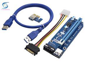 EMS ,bitcoin miner PCE164P-NO3 0.6M PCIe PCI-E 1X to 16X Riser Card Extender + 15Pin SATA to 4Pin IDE cable for mining EMS ,bitcoin miner PCE164P-NO3 0.6M PCIe PCI-E 1X to 16X Riser Card Extender + 15Pin SATA to 4Pin IDE cable for mining