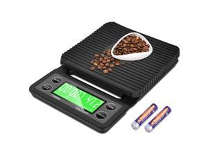 Coffee Scale with Timer, Aigital Food Scale Digital Kitchen Scale with High Accuracy in 0.1g, Pour Over and Drip Espresso Scale Timer, LCD Display and Tare Function, Battery Included