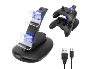 LED USB Dual Game Controller Charger Charging Dock Station For Xbox One Gaming Controllers