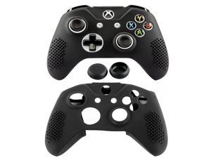 Non Slip Rubber Skin Grip Silicone Case Controller Protective Cover For Microsoft Xbox One X / One S Controller - Black