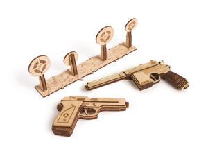 DIY - 3D wood puzzle - set of guns - build your own rubber band guns DIY - 3D wood puzzle - set of guns - build your own rubber band guns