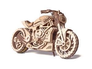 DIY build your own motorcycle. 3D wood puzzle. All materials included in the kit. Made of birch, assembled like a puzzle with no glue. Wind up rubber-bands and watch the motorcycle go across the floor DIY build your own motorcycle. 3D wood puzzle. All materials included in the kit. Made of birch, assembled like a puzzle with no glue. Wind up rubber-bands and watch the motorcycle go across the floor