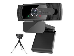 TROPRO TW5 1080P Webcam with Microphone, Full HD PC / Laptop Web Camera with Tripod, Automatic Light Correction, USB 2.0 Plug & Play for Live Streaming, Video Calls, Online Lessons, Conference, Games
