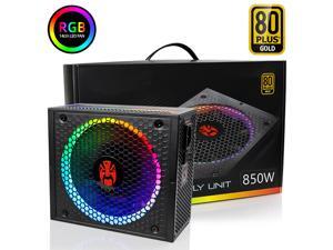 Power Supply 850W Fully Modular 80+ Gold Certified with Addressable RGB Light - Vairous Color Mode, RGB-850W