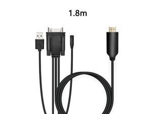 HDMI Cable HDMI to VGA 1080P HD with Audio Adapter Cable HDMI to VGA Cable for PC Laptop HDTV Projector