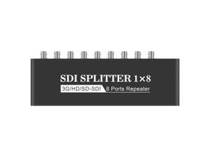 SDI Splitter 1x8 Supports SD-SDI, HD-SDI, 3G-SDI up to 1320 Ft (1 Input and 8 outputs) SDI Splitter 1x8 Supports SD-SDI, HD-SDI, 3G-SDI up to 1320 Ft (1 Input and 8 outputs)