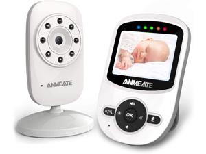 Video Baby Monitor with Digital Camera, ANMEATE Digital 2.4Ghz Wireless Video Monitor with Temperature Monitor, 960ft Transmission Range, 2-Way Talk, Night Vision, High Capacity Battery (1 Camera)