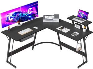 Gaming L-Shaped Desk Computer Corner Desk, 50.8" Home Ofice Gaming Desk, Office Writing Study Workstation with Large Monitor Stand, Space-Saving, Easy to Assemble Gaming L-Shaped Desk Computer Corner Desk, 50.8" Home Ofice Gaming Desk, Office Writing Study Workstation with Large Monitor Stand, Space-Saving, Easy to Assemble