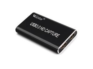 USB Video Capture Card Grabber HD to Type-C/USB C/USB 3.0 1080P 60fps Game Adapter with HDMI Loop Output for Windows Linux Os X
