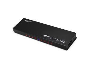 HDMI Splitter 1x8 V1.4 3D 1080P60Hz 1 in 8 out Converter Video Distributer for PS4 HDTV Blue-ray DVD PC HDMI Splitter 1x8 V1.4 3D 1080P60Hz 1 in 8 out Converter Video Distributer for PS4 HDTV Blue-ray DVD PC