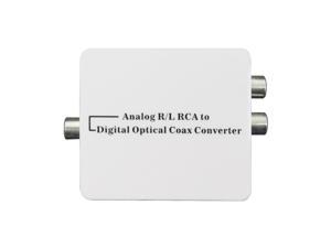 Analog to Digital Audio Converter, L/R RCA 3.5mm Jack Audio in SPDIF Coaxial Optical Toslink out with USB Power