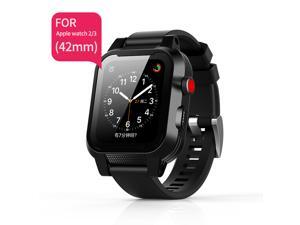Waterproof 42mm Apple Watch Series 3 & 2 with Premium Soft Silicone Band Built-in Screen Protector, iwatch Protective Case Slim Thin Drop Shock Proof Apple Watch Case (Black) Waterproof 42mm Apple Watch Series 3 & 2 with Premium Soft Silicone Band Built-in Screen Protector, iwatch Protective Case Slim Thin Drop Shock Proof Apple Watch Case (Black)