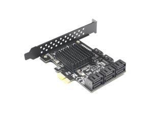 88SE9215 Chip 8 Ports SATA 3.0 to PCIe Expansion Card PCI Express SATA Adapter SATA 3 Converter with Heat Sink for HDD 88SE9215 Chip 8 Ports SATA 3.0 to PCIe Expansion Card PCI Express SATA Adapter SATA 3 Converter with Heat Sink for HDD