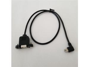 90 Degree Right Angle Mini USB B Male to USB B Female Data Cable Panel Mount with Screws For Printer,Black,50cm 90 Degree Right Angle Mini USB B Male to USB B Female Data Cable Panel Mount with Screws For Printer,Black,50cm