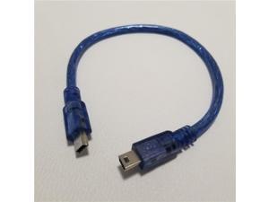 USB 2.0 Mini B Male to Male Data Extension Transfer Cable Clear Blue 30cm,Blue,30cm USB 2.0 Mini B Male to Male Data Extension Transfer Cable Clear Blue 30cm,Blue,30cm