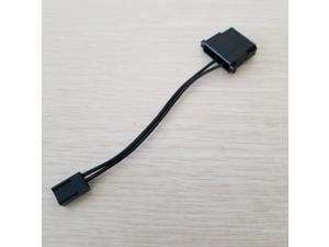D-Type IDE 4Pin Female to 3Pin Male Cooling Fan Transfer Power Cable Adapter 22AWG 10CM,Black,10cm D-Type IDE 4Pin Female to 3Pin Male Cooling Fan Transfer Power Cable Adapter 22AWG 10CM,Black,10cm