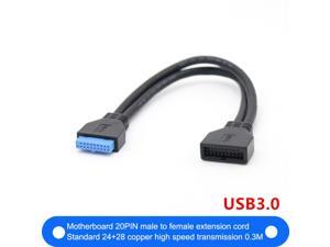 USB Extension Cable USB3.0 20Pin Female to USB 3.0 20 Pin Male Extension Cable Motherboard Mainboard Cable Extender USB Extension Cable USB3.0 20Pin Female to USB 3.0 20 Pin Male Extension Cable Motherboard Mainboard Cable Extender