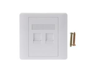 2 Ports CAT5 RJ45 Network Wall Plate With Female To Female Connector 2 Ports CAT5 RJ45 Network Wall Plate With Female To Female Connector