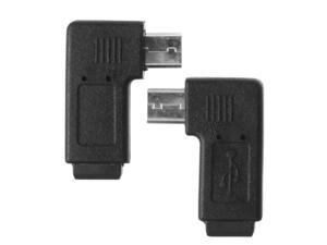 90° Left & Right Angled Mini USB 5Pin Female To Micro USB Male Data Sync Adapter 90° Left & Right Angled Mini USB 5Pin Female To Micro USB Male Data Sync Adapter