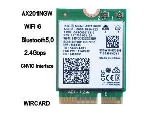Wi-Fi 6 Intel AX201 Bluetooth 5.0 Dual Band 2.4G / 5G Wireless NGFF CNVi Wifi Card AX201NGW 802.11ac / ax 2.4Gbps Wi-Fi 6 Intel AX201 Bluetooth 5.0 Dual Band 2.4G / 5G Wireless NGFF CNVi Wifi Card AX201NGW 802.11ac / ax 2.4Gbps
