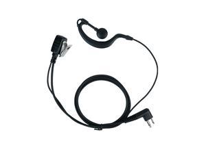Caroo 2 Wire Covert Acoustic Tube Police Earpiece Headset PTT MIC with One Pair Medium Earmolds for Motorola Caroo Two Way Radio Walkie Talkie cls1410 cls1110 cp200 rdm2070d cp185 2 pin 