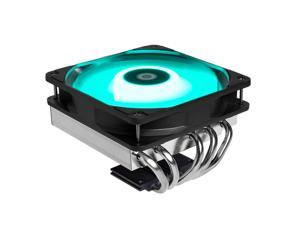 ID-COOLING IS-50 MAX RGB Low-profile CPU Cooler 77mm Medium Height CPU Air Cooler 5 Heatpipes MB Sync RGB Cooler 12V 4PIN Connector 120mm PWM Fans, Intel/AMD