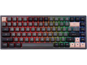 EPOMAKER 3084B Plus Black&Pink 75% Hot Swappable 2.4Ghz/Bluetooth/Wired Mechanical Keyboard, with Double-Shot PBT Keycaps, 3000mAh Long-Lasting Battery for Win/Mac/Linux, CS Jelly Pink Switch