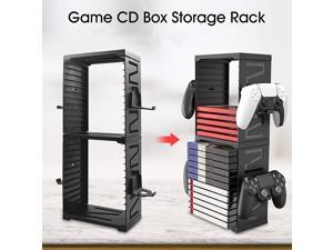 Supicity Games Storage Tower for PS5, Double-Layer Game Card Box Storage Stand for PS4 / PS5 / Xbox One / Xbox One X, Game Disk Rack Controller Organizer/Headset Stand Holder, Hold Up to 24 Disks Supicity Games Storage Tower for PS5, Double-Layer Game Card Box Storage Stand for PS4 / PS5 / Xbox One / Xbox One X, Game Disk Rack Controller Organizer/Headset Stand Holder, Hold Up to 24 Disks