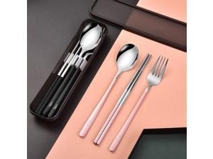 3 PCS Outdoor Flatware Set Spoon Chopsticks/Travel Flatware Set with a Case 3 PCS Outdoor Flatware Set Spoon Chopsticks/Travel Flatware Set with a Case