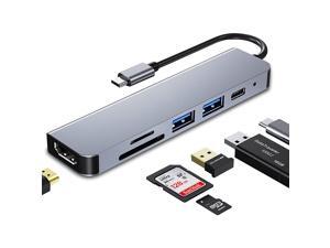 Ackmioxy USB C Docking Station 6 in 1 USB C Hub Laptop Docking Station Adapter with PD 3.0,4K HDMI,2 USB 3.0,SD/TF Card Reade Compatible with MacBook Pro/Air,Dell,HP and More USB Type-C Devices Ackmioxy USB C Docking Station 6 in 1 USB C Hub Laptop Docking Station Adapter with PD 3.0,4K HDMI,2 USB 3.0,SD/TF Card Reade Compatible with MacBook Pro/Air,Dell,HP and More USB Type-C Devices