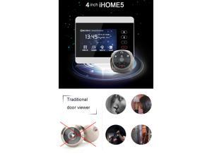 Rollup iHome5 WiFi Peephole Door Viewer & Video IP Doorbell 4 Inch Screen IR PIR Door HD Camera Motion Detect Door Bell