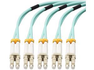 Fiber Patch Cable 3M, OM3-5Pack VANDESAIL 10G Gigabit Fiber Optic Cables with LC to LC Multimode Duplex 50/125 OFNP