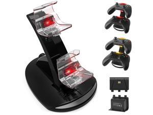 Xbox One Controller Charger with Rechargeable Battery Packs, ARVIN Xbox Batteries Charging Station Controller Charging Stand Dock Accessories Kit for Xbox One S/X Elite Xbox One Controller Charger with Rechargeable Battery Packs, ARVIN Xbox Batteries Charging Station Controller Charging Stand Dock Accessories Kit for Xbox One S/X Elite