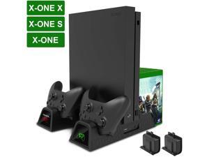 Vertical Cooling Stand, Arvin Xbox One Dual Controller Charging Docking Station Dock Cooler for Microsoft Xbox One/ Xbox One S /Xbox One X Console & 2 Pack 600mAh Batteries & 12 Game Disc Storage Vertical Cooling Stand, Arvin Xbox One Dual Controller Charging Docking Station Dock Cooler for Microsoft Xbox One/ Xbox One S /Xbox One X Console & 2 Pack 600mAh Batteries & 12 Game Disc Storage