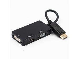DisplayPort to VGA DVI HDMI Video Converter - Black DisplayPort to VGA DVI HDMI Video Converter - Black