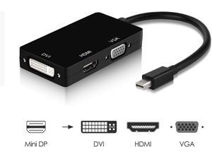 4K Thunderbolt Mini DP to HDMI VGA DVI 3 in 1 Adapter Cable Mini DP to VGA Cable 4K Thunderbolt Mini DP to HDMI VGA DVI 3 in 1 Adapter Cable Mini DP to VGA Cable