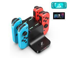 6 in 1 Game Controller Charging Station Handle Charger Is Suitable For Joy-Con, Pro Controller,  Switch,  Switch Lite and Other Type C Port Devices