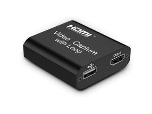 HDMI Audio Video Capture Device Zero Delay Loop Output Port HDMI to USB 2.0 Game Capture Card HDMI Audio Video Capture Device Zero Delay Loop Output Port HDMI to USB 2.0 Game Capture Card