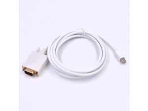 6ft Mini DisplayPort to VGA Cable TV AV Cable M/M - White 6ft Mini DisplayPort to VGA Cable TV AV Cable M/M - White