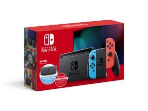 2020 Nintendo Switch w Neon Blue  Neon Red JoyCon  12 Month Individual Membership Nintendo Switch Online  Carrying Case