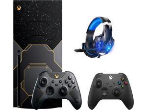 Microsoft - Xbox Series X - Halo Infinite Limited Edition - Black bundle with one controller (Carbon Black) and Ozeal headset