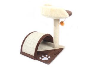 19" Sisal Hemp Cat Tree with Cat Scratchers Toys Brown 19" Sisal Hemp Cat Tree with Cat Scratchers Toys Brown