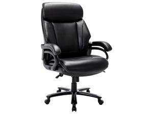 High Back Big & Tall 400lb Bonded Leather Office Chair Large Executive Desk Computer Swivel Chair