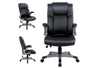 Statesville  Big & Tall Leather Office Chair Adjustable Tilt Angle Executive Computer Desk Chair, Thick Padding for Comfort and Ergonomic Design for Lumbar Support